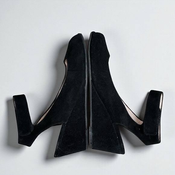 Sacha London Venice Peep Toe Wedge Sandal in Black Size 7 - Picture 5 of 10